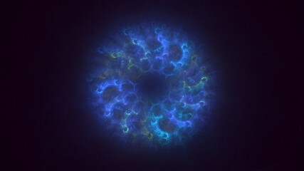 3D rendering abstract round light background