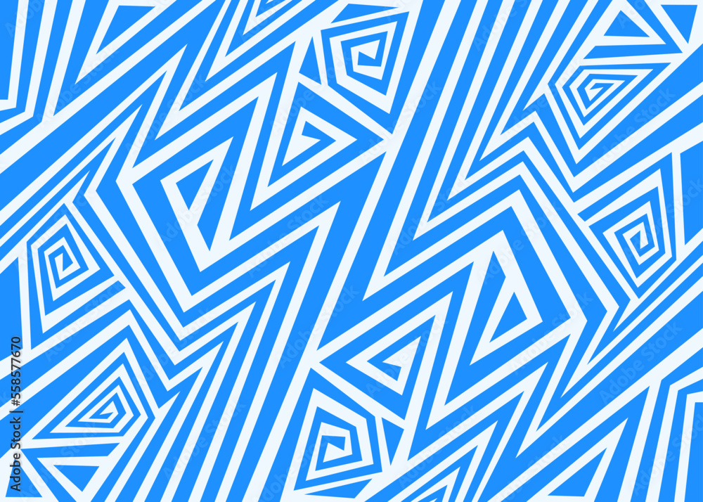 Poster minimalist background with abstract geometric and curly lines. simple aztec ornament