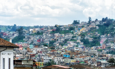 Fototapeta na wymiar Colorful slums in the old town