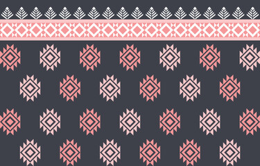 gray pink colorful textile design for cloth fabric carpet background decorate fashion. native traditional Ethnic Aztec geometric seamless pattern design.  Moroccan native fabric. sarong, carpet.   
