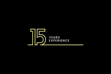 15 Years experience or 15 Years experience logo vector. Logos 15 years experience. Suitable for marketing logos related to 15 years of experience in the business or industry.