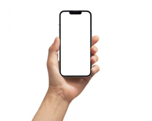 スマートフォンを持つ手の画像合成用素材