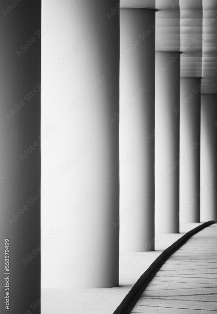 Poster Architecture details White columns pattern shade shadow Abstract Background 