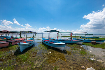 Fototapeta na wymiar Civril Isikli Lake in Denizli Turkey.