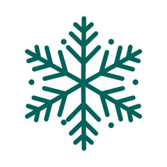 Green Flat Christmas Snow