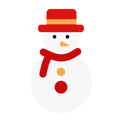 Flat Christmas Snowman