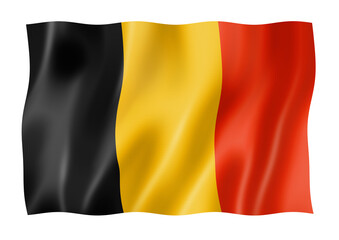 Belgian flag isolated on white