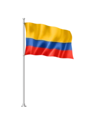 Foto op Canvas Colombian flag isolated on white © daboost