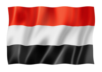 Yemen flag isolated on white