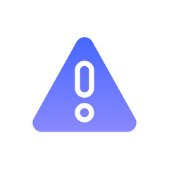 warning flat gradient icon