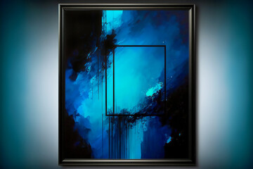 Background image, abstract art, interior, picture frame, digital illustration