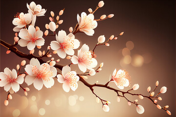 Obraz na płótnie Canvas illustration of cherry blossom , sakura