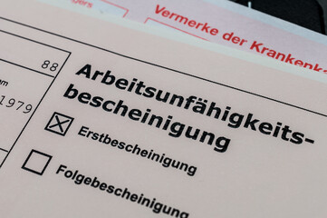 Obraz premium Krankenschein