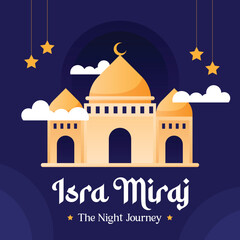 Isra Miraj Islamic Illustration Greeting Card