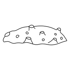 meteorite hand-drawn, Astronomy and Space concept