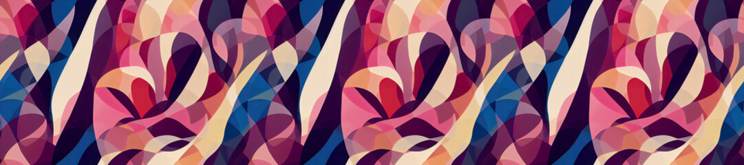 Panoramic Colorful geometric illustration of abstract geometric background