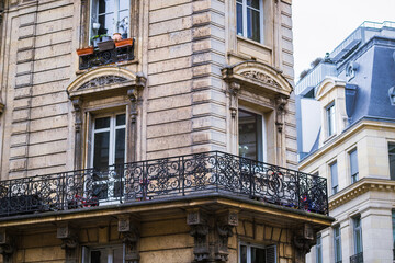 facade of an building with windows