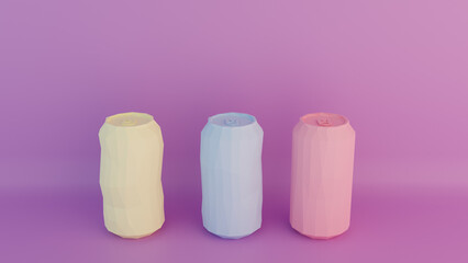 Background in pastel colors 3D illustration