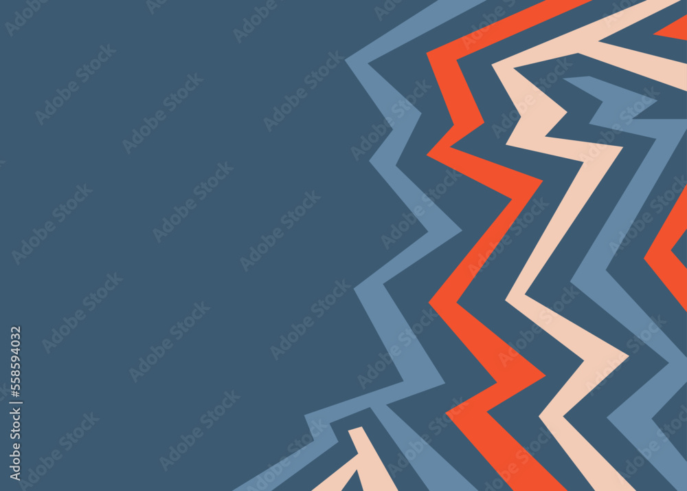 Poster abstract background with colorful geometric and zigzag lines pattern and with some copy space area