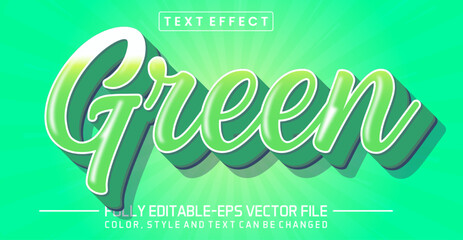 Editable Green text style effect - text style Concept