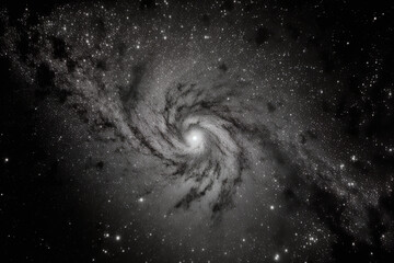 long exposure grainy snapshot of the Milky Way's center. Generative AI