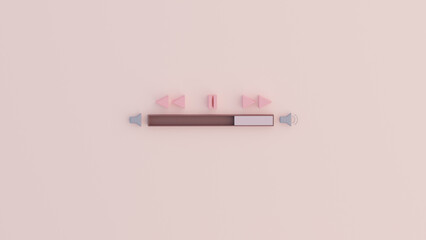 Background in the style of minimalism music 3D illustration