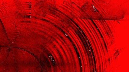 Abstrakte Grafik - Viele Kreise - Kirschrot