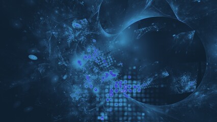 Fototapeta na wymiar Abstrakte Grafik - Hintergrund - Blau leuchtend