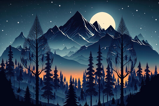 Mountain abstract wallpaper deals
