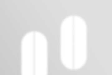 Window natural shadow overlay effect on white texture background, for overlay on product presentation, backdrop and mockup