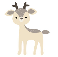Fototapeta na wymiar Cartoon deer vector design for card