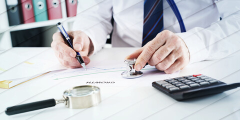 Financial analysis concept, geometric pattern