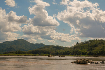 Beautiful boattrip to the mekong river in Laos and Thailand. Asia wildlife roundtrip