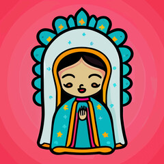 illustration of the Virgin of Guadalupe © Fernando