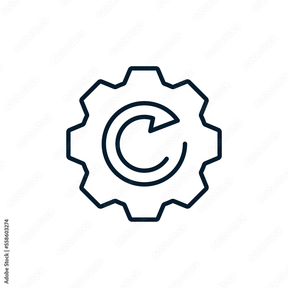 Poster the concept of speeding up work processes. vector icon isolated on white background.