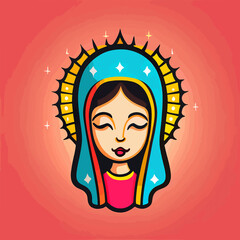 Cute virgen of guadalupe illustration © Fernando