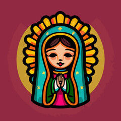 Cute virgen of guadalupe illustration © Fernando