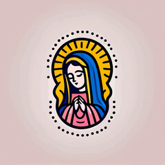 Cute virgen of guadalupe illustration