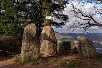 Stehende Steine am Wettereck im Pfälzerwald