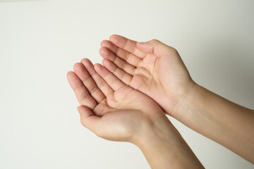 授かる手とコピースペース