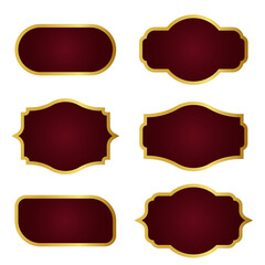 A Sets of Golden and Maroon traditional frame in different shapes