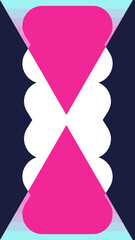 An abstract vertical transparent hud border design element.