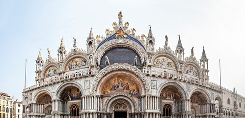 Fragment of the facade of Saint Mark's Basilica in Venice