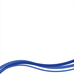 Blue Footer Design Template Vector