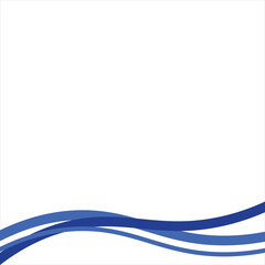 Blue Footer Design Template Vector