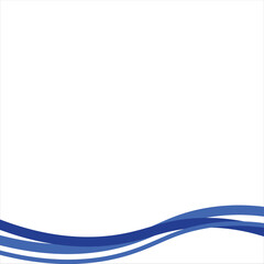 Blue Footer Design Template Vector