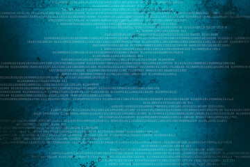 Abstrakter Hintergrund mit binären Zahlen und einem blauen Hintergrund