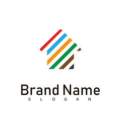 paint home logo design symbol real estate