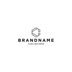 Letter C logo design template