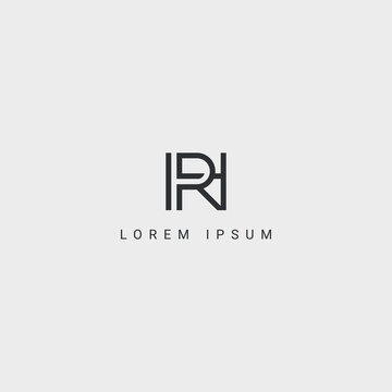 Outstanding professional letter HR RH logo design elegant trendy awesome artistic black and white color initial based Monogram icon.